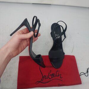 Christian Louboutin Loubigirl Black Ankle Strap Heel Sandal
